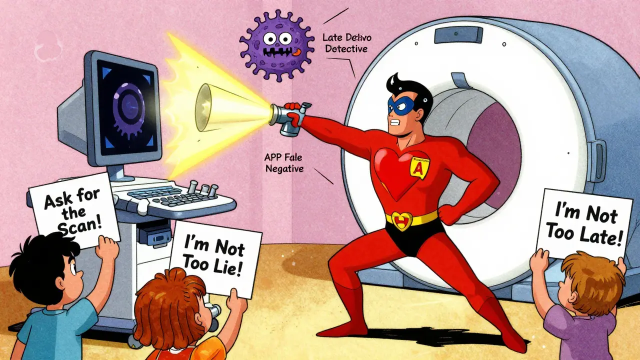 A liver superhero fighting cancer monsters with MRI beams while patients cheer below