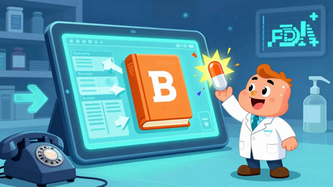 Digital Orange Book updates drug code from B to A with confetti celebration