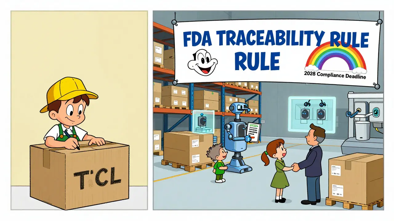 Small farm and high-tech warehouse both using lot tracking under FDA rules.